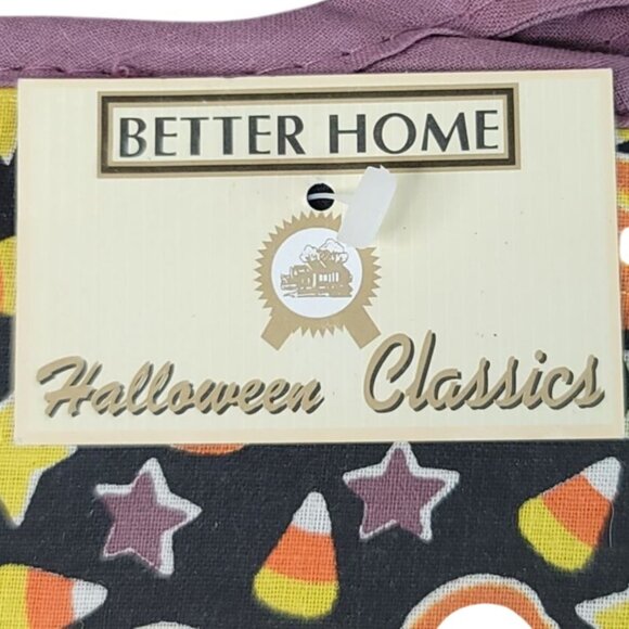 Better Home Potholder Oven Mitt Set of 3 Purple Black Pumpkins Stars Candy NEW - Picture 4 of 7
